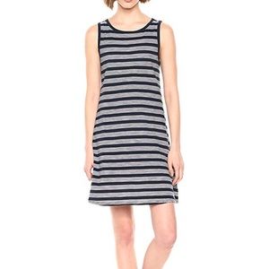 Lightweight Cotton Sleeveless Navy Stripe Dress